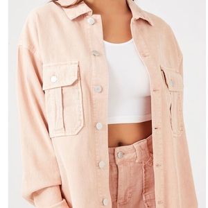 Forever 21 Corduroy Light Pink Shacket